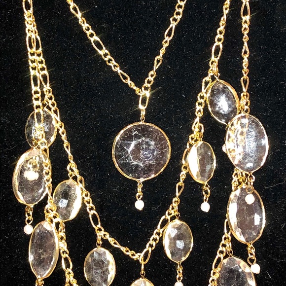 🌈 Elle Crystal Gem Statement Necklace - Picture 3 of 6